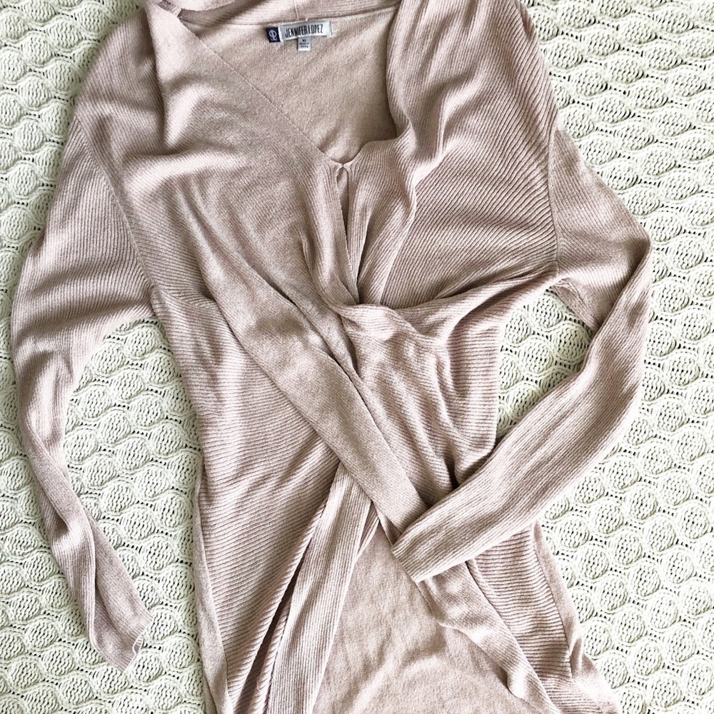 Rose Gold Sparkly Jennifer Lopez Sweater